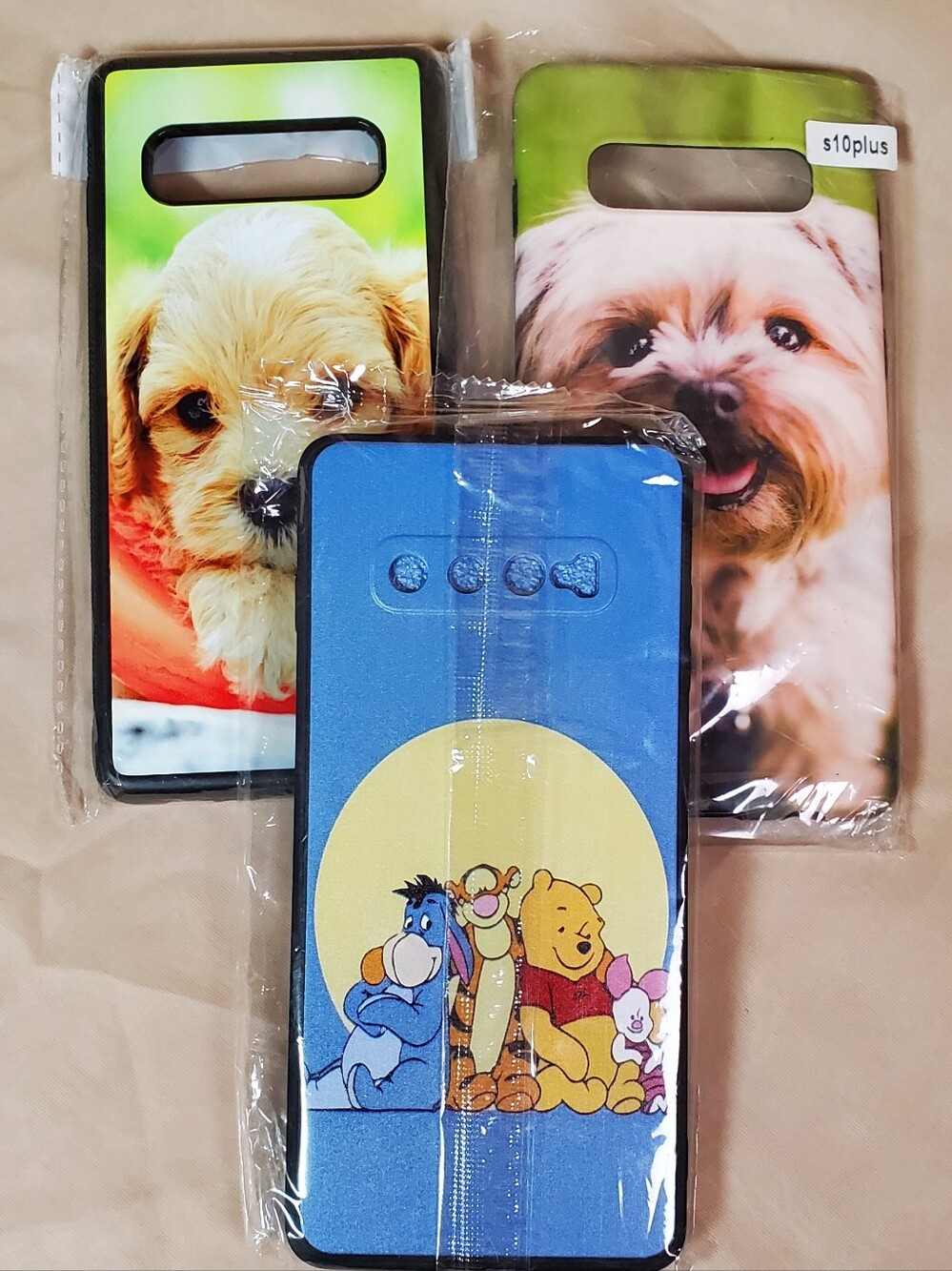 Set of 3 Brand New Phone Cases for Samsung Galaxy S10+! Whinnie The Pooh & Pups